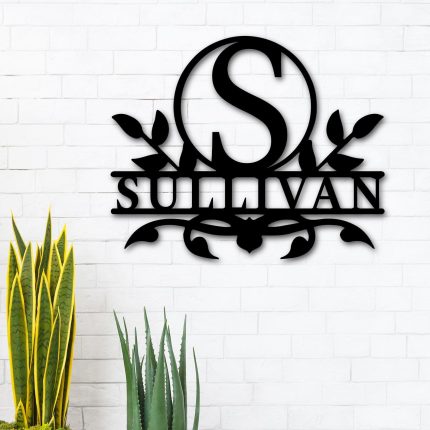 Custom Wedding Monogram Metal Sign
