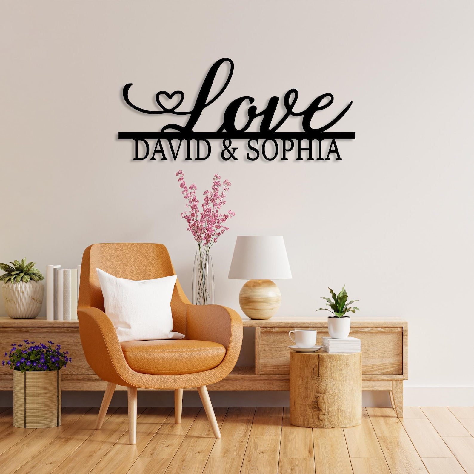il_1588xN.7416389051_sjqi.jpg Couple Name Heart Metal Sign - Image 1