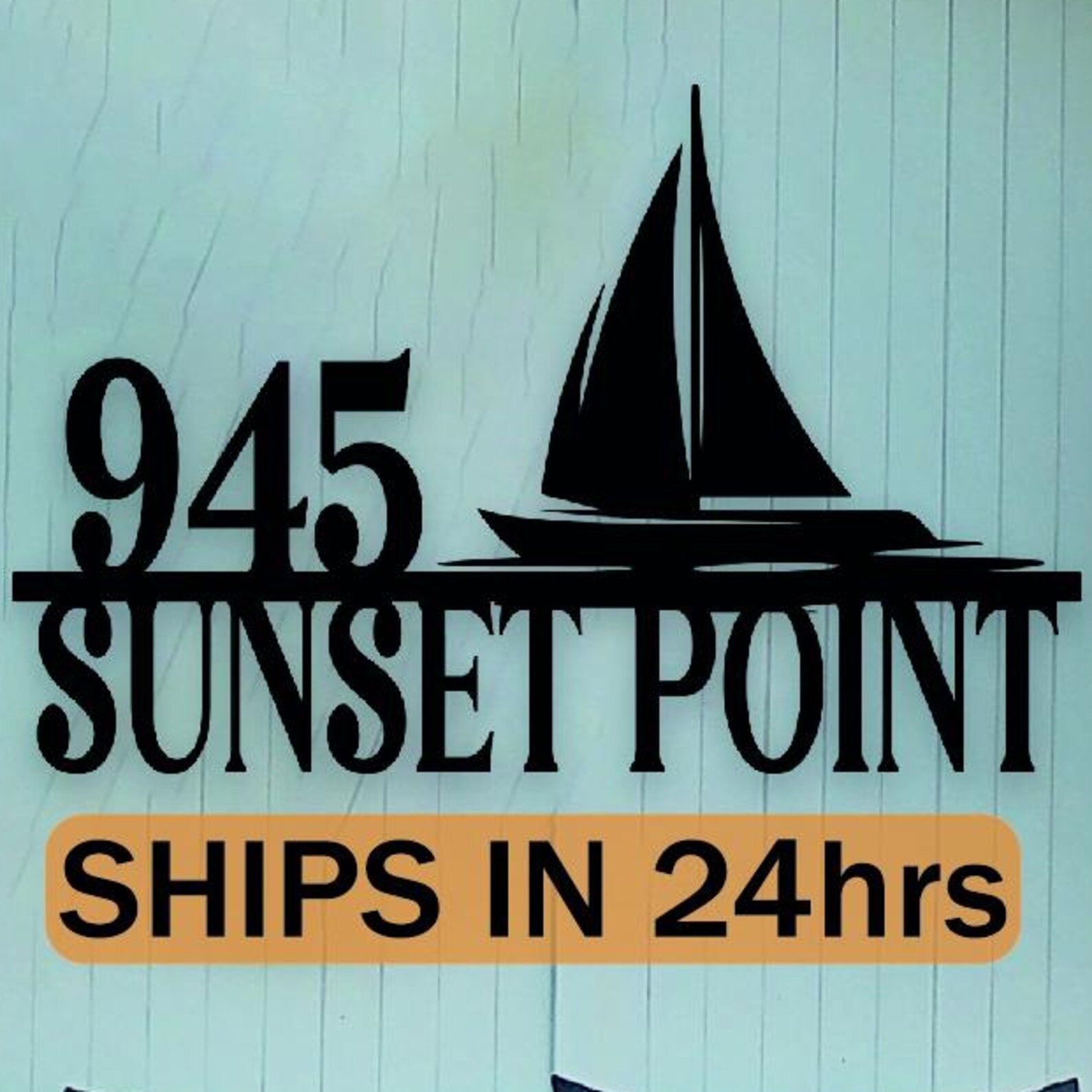 il_1588xN.7465365371_2ne2.jpg Yacht Theme Metal Address Sign - Image 1