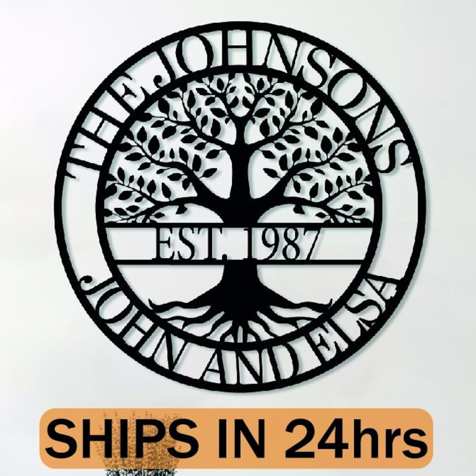 il_1588xN.7541857298_se0u.jpg Tree of Life Family Name Metal Sign - Image 1