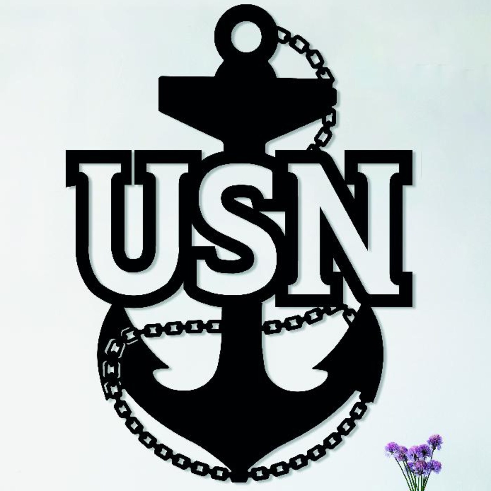 il_1588xN.7569135916_5lzq.jpg US Navy Anchor Metal Wall Sign - Image 1